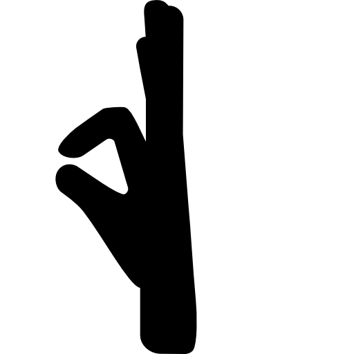 handfingerhaltung von der seite  icon