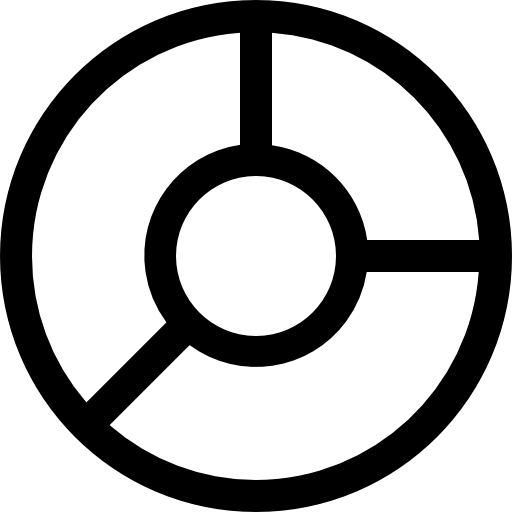 cirkeldiagram Accurate Lineal icoon