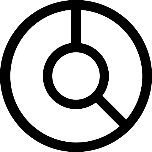 cirkeldiagram Accurate Lineal icoon
