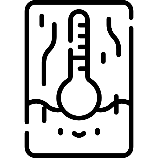 termómetro Kawaii Lineal icono