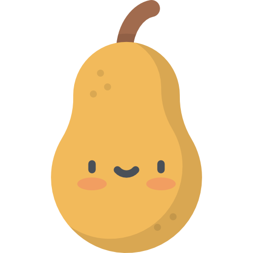 Pear Kawaii Flat icon