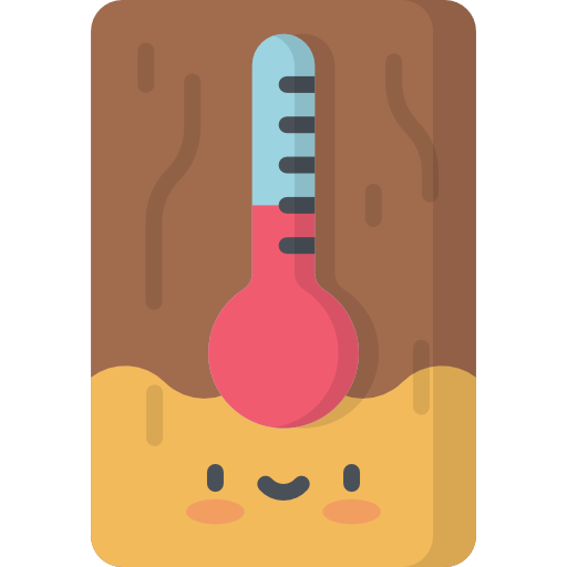 thermometer Kawaii Flat icoon