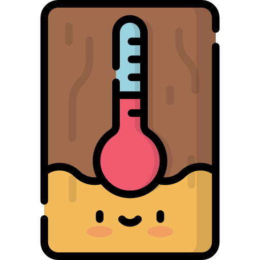 thermometer Kawaii Lineal color icon