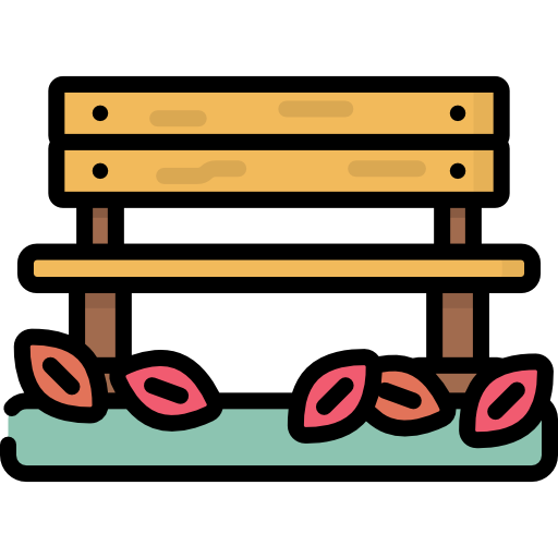 Bench Kawaii Lineal color icon