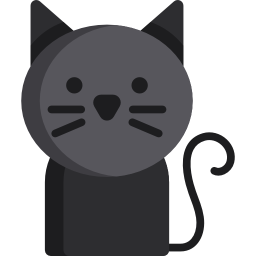 gato negro Special Flat icono