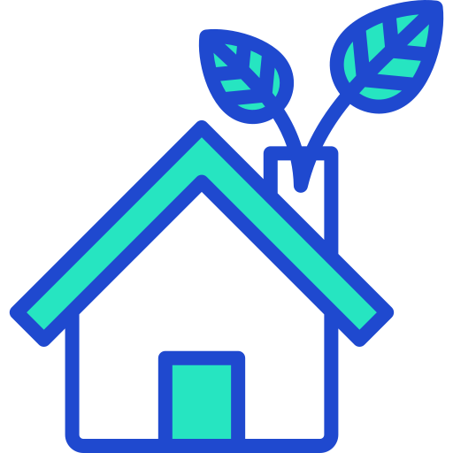 Eco house Generic Blue icon