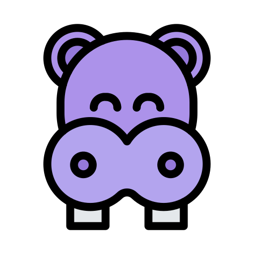 Hippopotamus Generic Outline Color icon