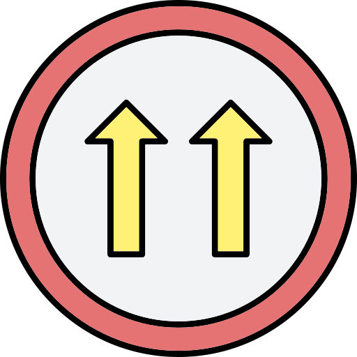 일방 통행 Generic Thin Outline Color icon