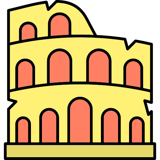 colosseo Generic Thin Outline Color icona