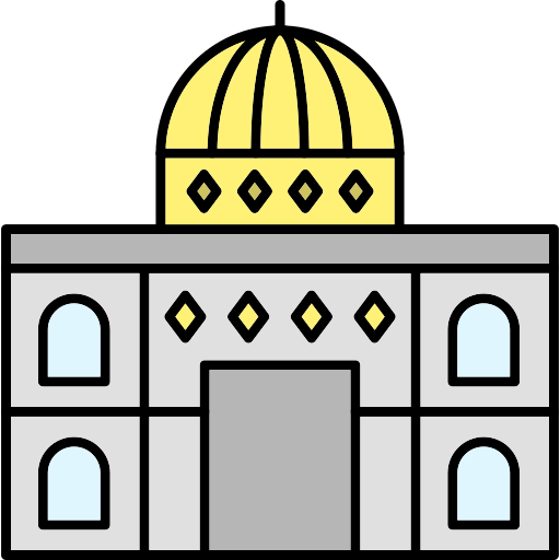 Dome of the rock Generic Thin Outline Color icon