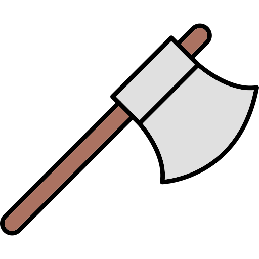 Axe Generic Thin Outline Color icon