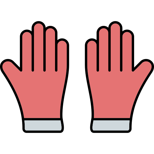 Gloves Generic Thin Outline Color icon