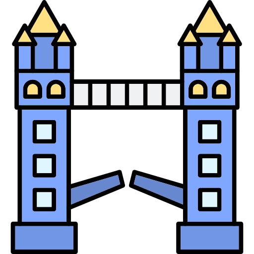 puente de la torre Generic Thin Outline Color icono