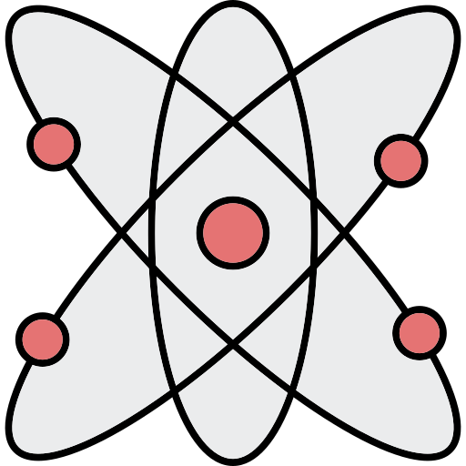 原子 Generic Thin Outline Color icon
