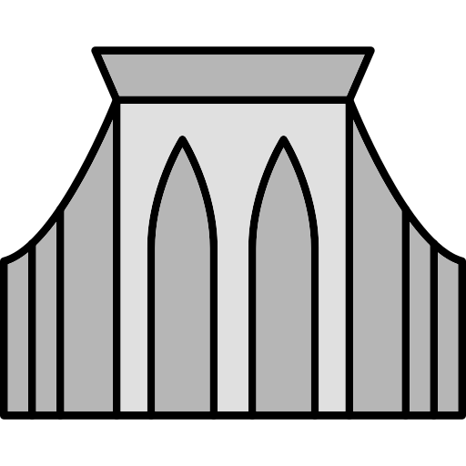 le pont de brooklyn Generic Thin Outline Color Icône