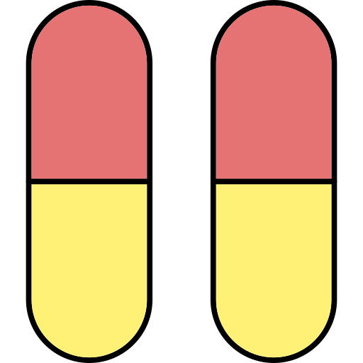 pílulas Generic Thin Outline Color Ícone