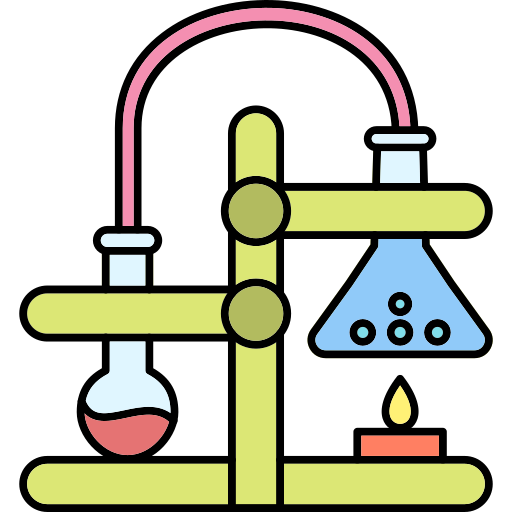 reacción química Generic Thin Outline Color icono