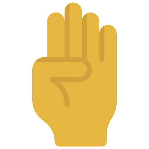 mano abierta Generic Flat icono