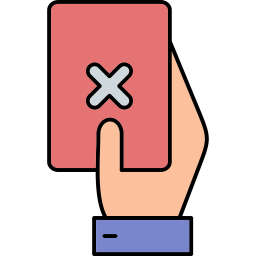 tarjeta roja Generic Thin Outline Color icono
