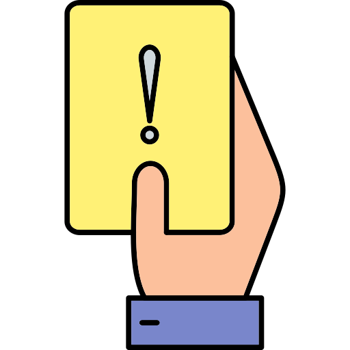 tarjeta amarilla Generic Thin Outline Color icono