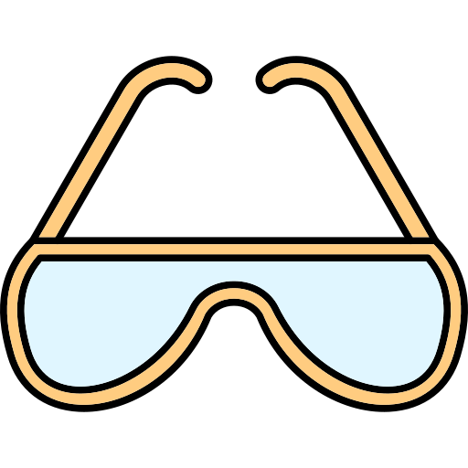 veiligheidsbril Generic Thin Outline Color icoon