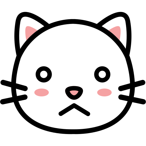 kat gezicht Generic Outline Color icoon