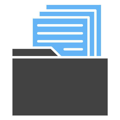 file di dati Generic Blue icona