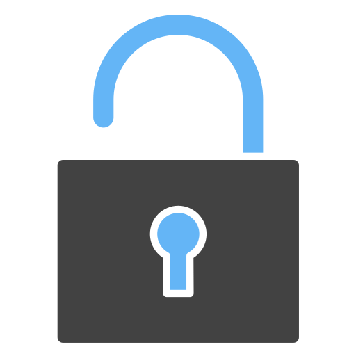 serratura aperta Generic Blue icona