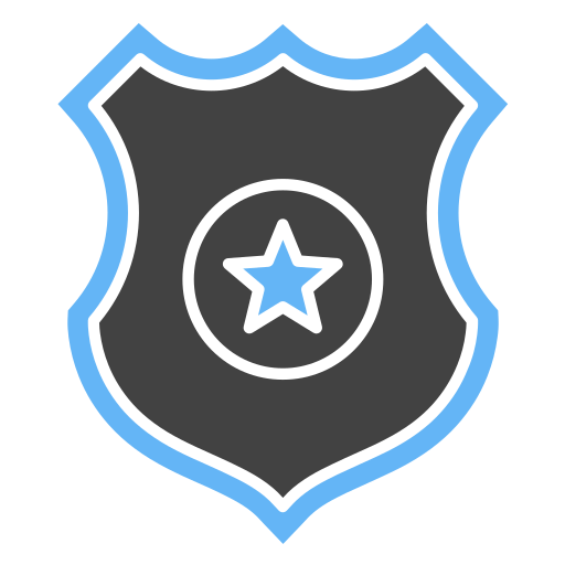distintivo de polícia Generic Blue Ícone