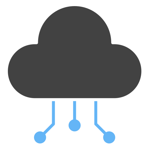 datos en la nube Generic Blue icono