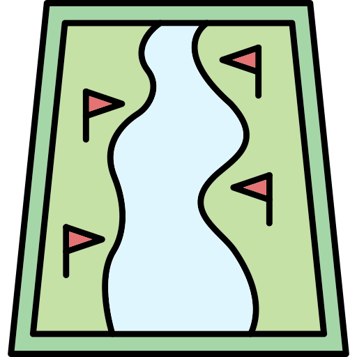 Golf course Generic Outline Color icon