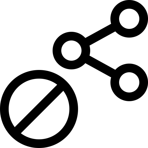 共有しないでください Basic Rounded Lineal icon