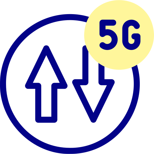 5g Detailed Mixed Lineal color icono