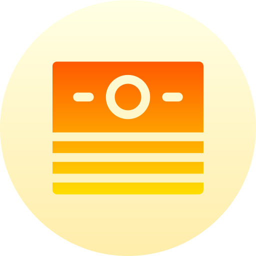 현금 Basic Gradient Circular icon