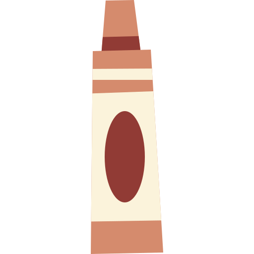 lápiz de color Cartoon Flat icono