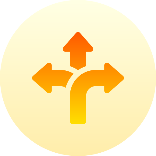 kierunki Basic Gradient Circular ikona