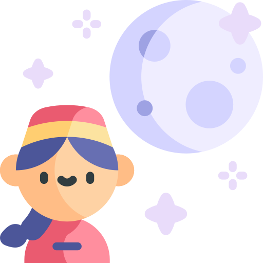 Moon Kawaii Flat icon
