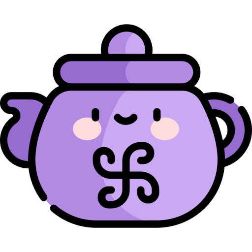 Teapot Kawaii Lineal color icon