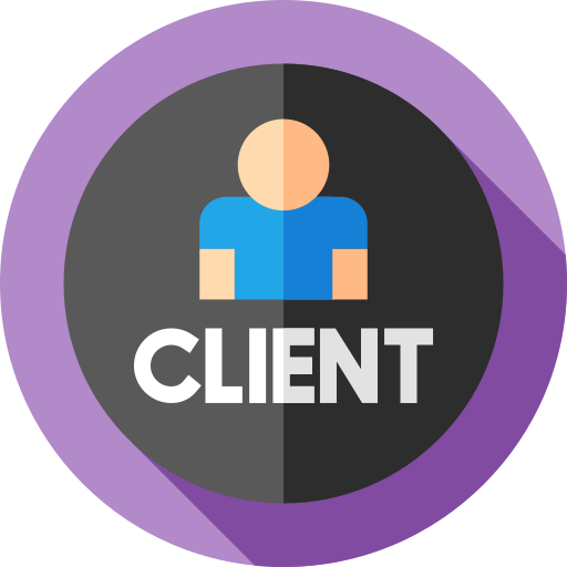 Client Flat Circular Flat icon
