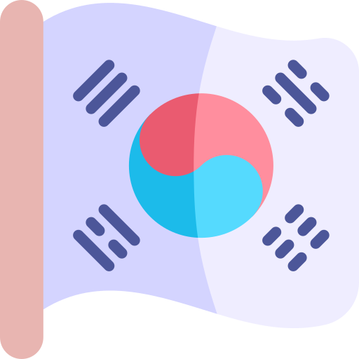 Южная Корея Kawaii Flat иконка