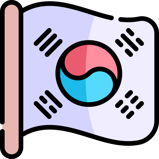 corea del sud Kawaii Lineal color icona