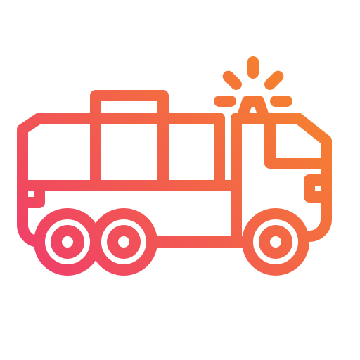 Fire truck Mangsaabguru Lineal Gradient icon