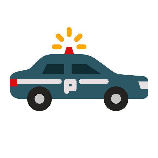 Полицейская машина Mangsaabguru Flat иконка