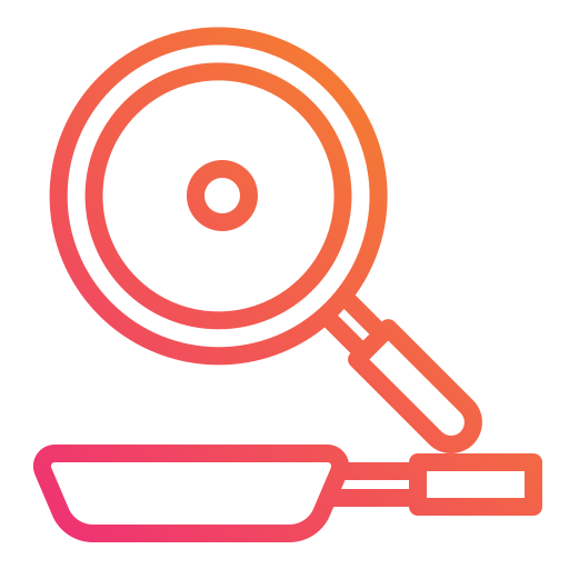frituurpan Mangsaabguru Lineal Gradient icoon