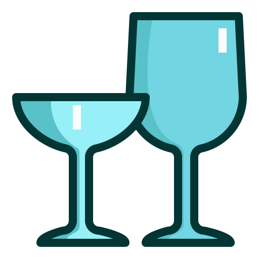 와인 잔 Mangsaabguru Lineal Color icon