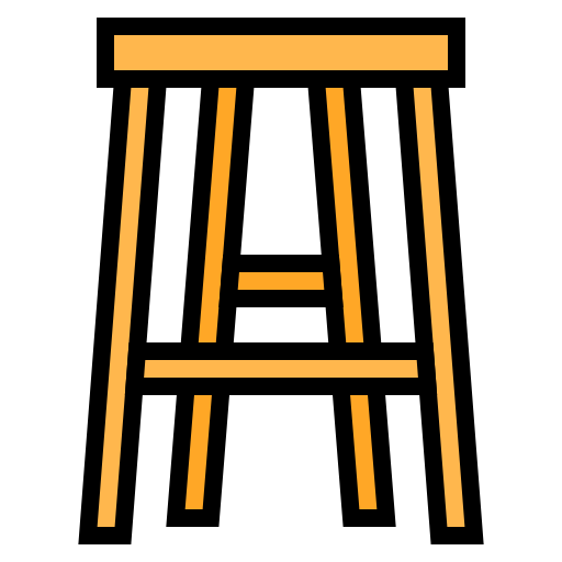 Bar stool Generic Outline Color icon