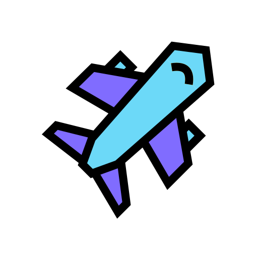 avión Generic Outline Color icono