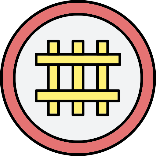 bahnübergang Generic Thin Outline Color icon