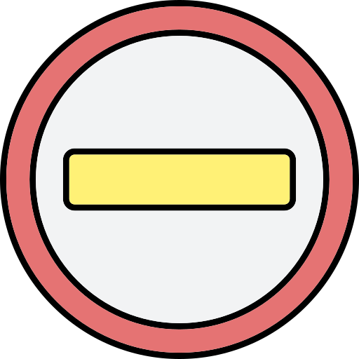 출입 불가 Generic Thin Outline Color icon
