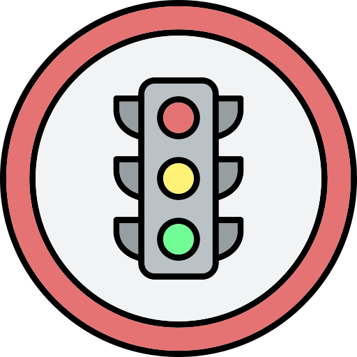Traffic light Generic Thin Outline Color icon